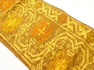 手織り紬抽象模様織出し名古屋帯